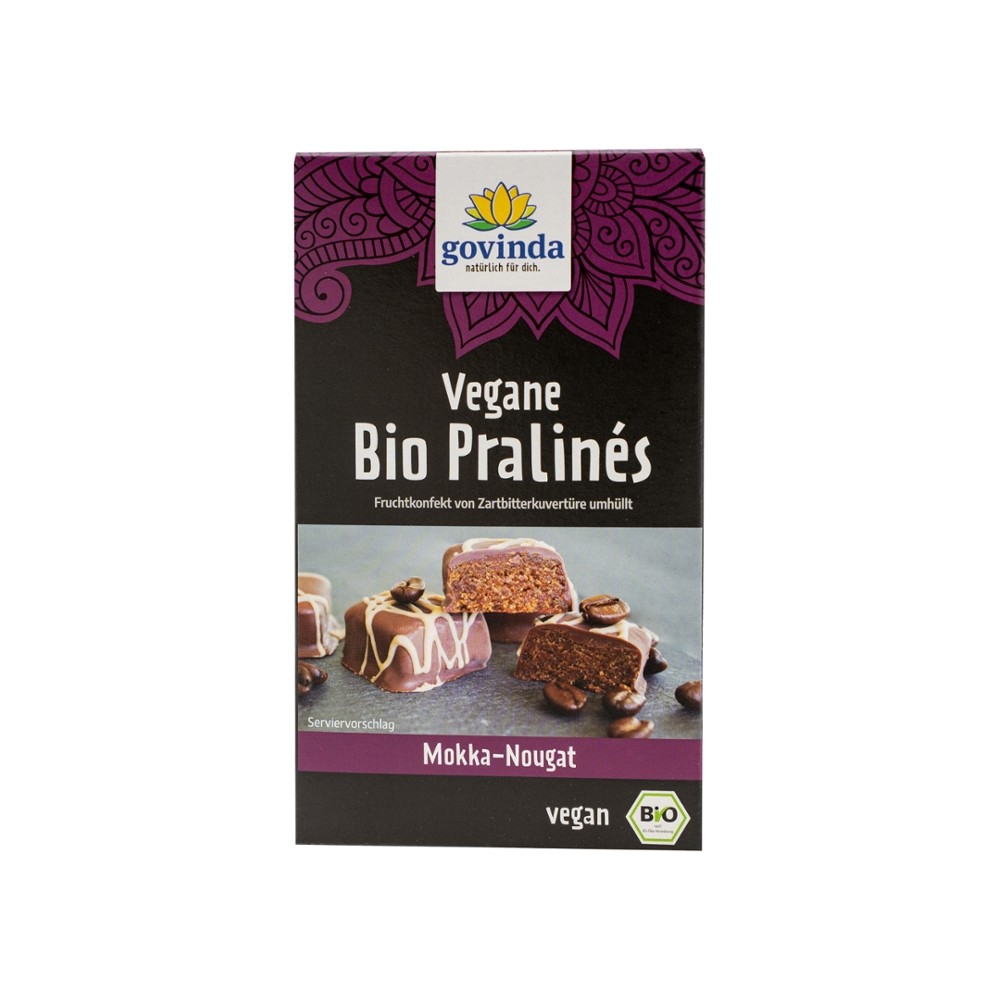 Vegane Bio Pralinés Mokka-Nougat // Govinda