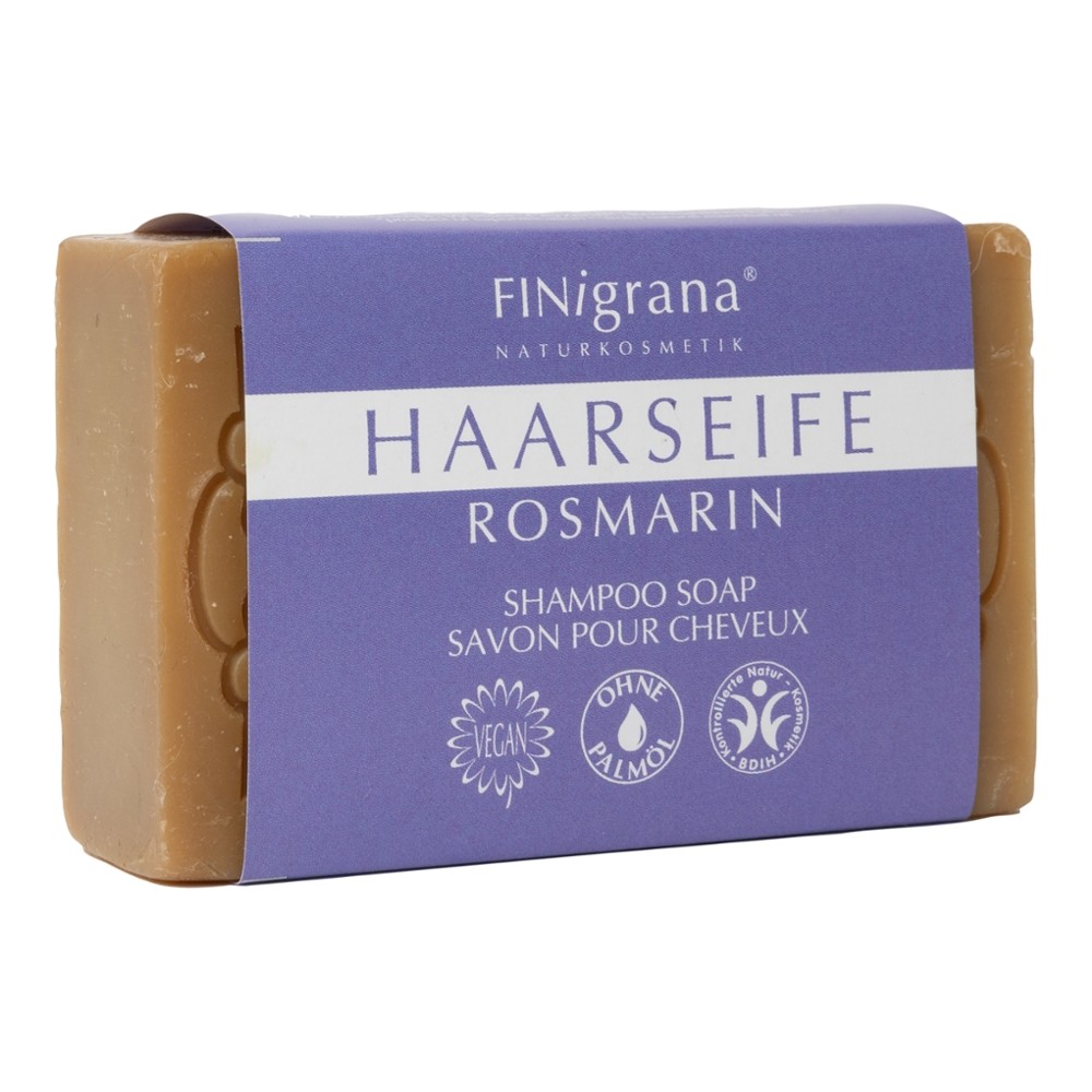 FINigrana Haarseife mit rein äther. Rosmarinöl, 100g für alle Haar & Hauttypen // FINigrana® Naturkosmetik