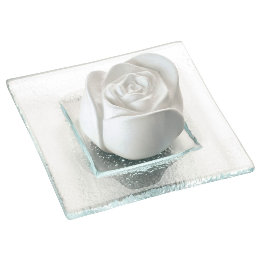 Duftstein Rosenblüte mit Glasteller // PRIMAVERA