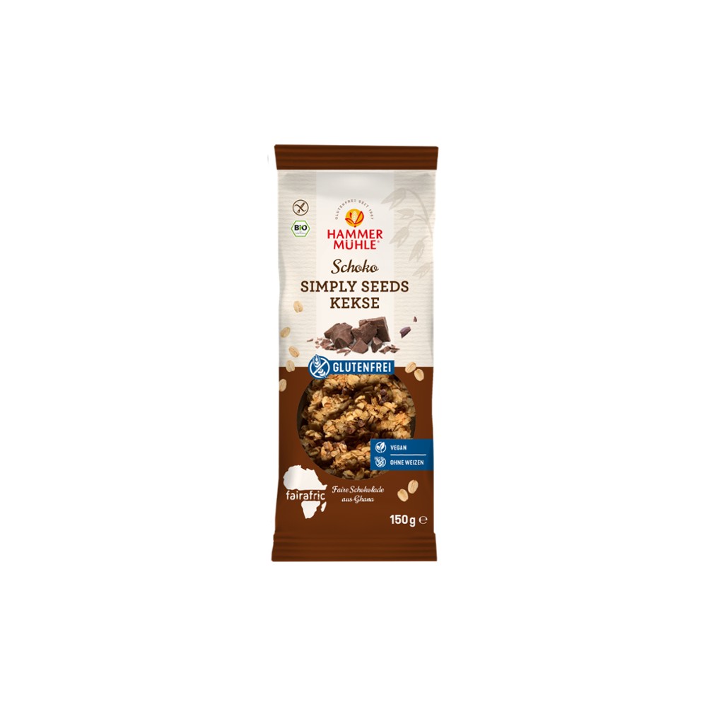 Bio Simply Seeds Kekse Schoko gf // Hammermühle