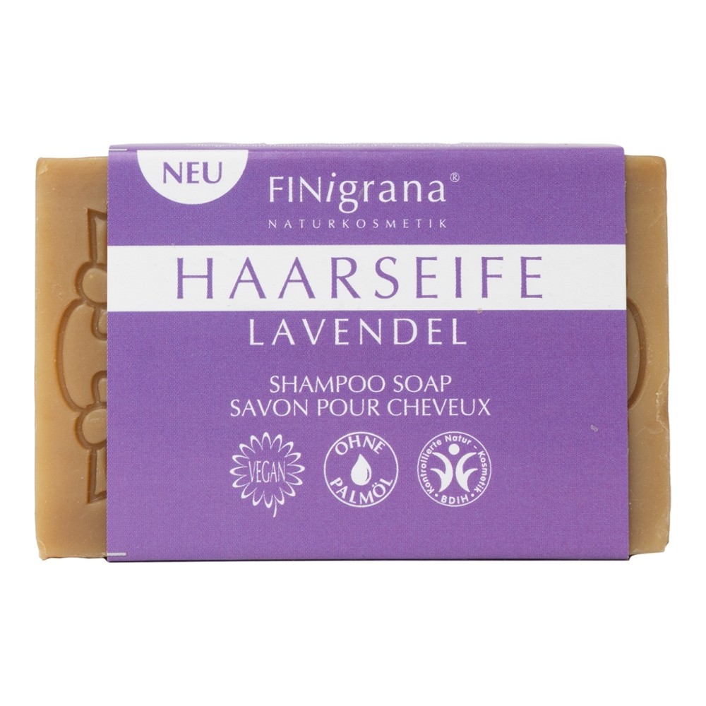 FINigrana Haarseife LAVENDEL mit rein äther. Lavendelöl 100g, BDIH zertifiziert // FINigrana® Naturkosmetik