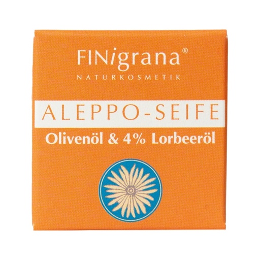 [307475] Aleppo Seife Olive & 4% Lorbeeröl, Gäste-Hotel- Reise & Test Seife, 25g in Box // FINigrana® Naturkosmetik