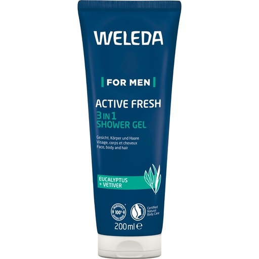[44926] For Men Active Fresh 3in1 Shower Gel 200 ml // Weleda