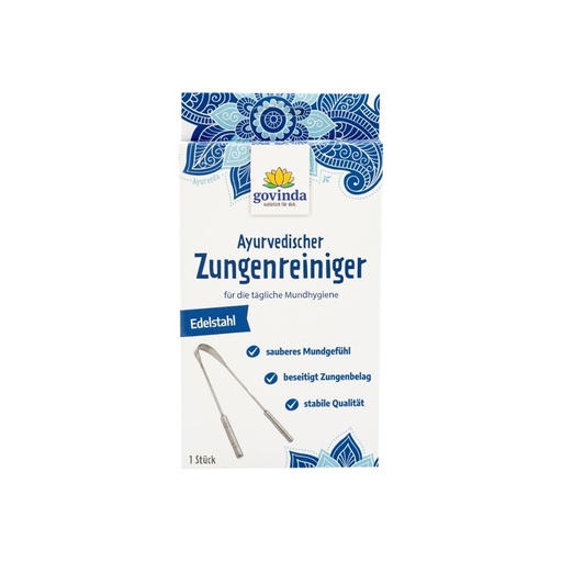 [50796] Ayurvedischer Zungenreiniger Edelstahl // Govinda