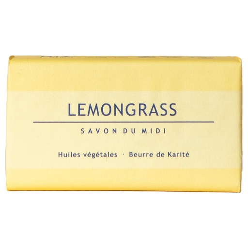 [ex469083] Seife mit Karité-Butter Lemongrass 100g aus Bio Pflanzenölen in 100% Papier VP // Savon du Midi